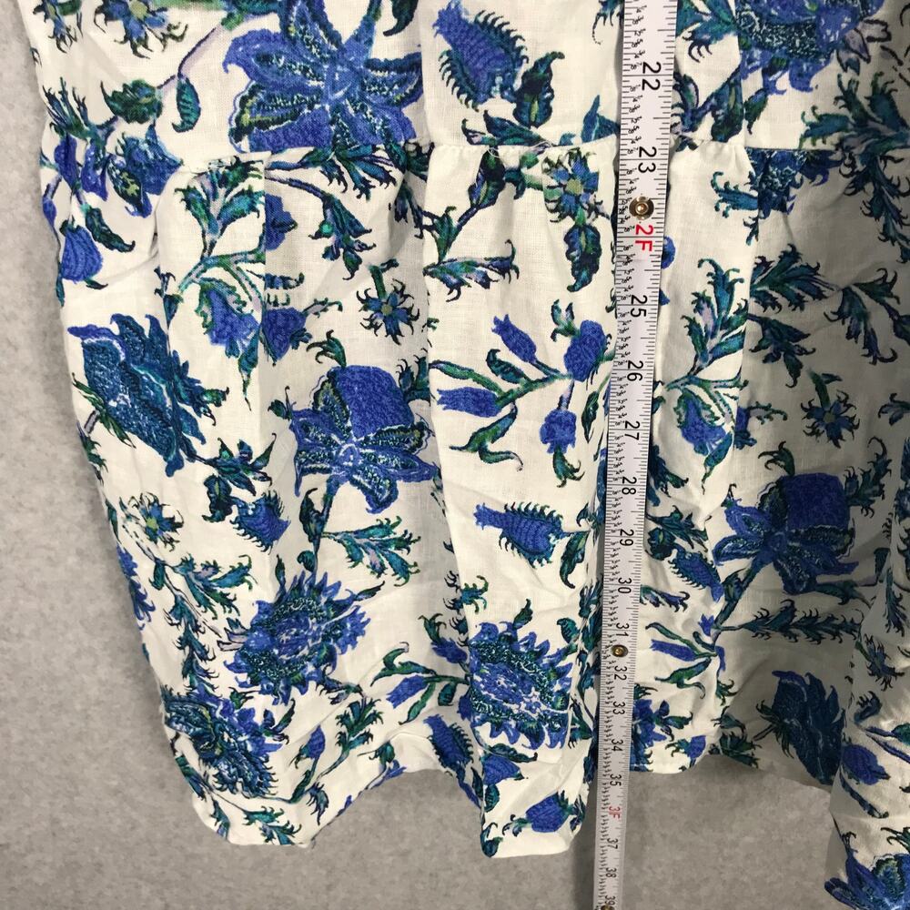 Nicole Miller Artelier Skirt Womens Medium Blue Floral Tiered Peasant Cottage - Picture 5 of 8